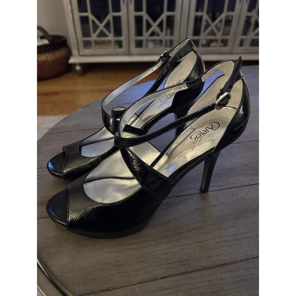 Carlos High Heel Black Patent Leather Shoes